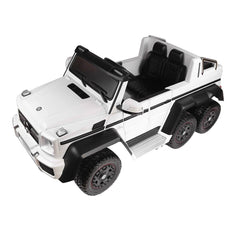 White Megastar Ride On Mercedes Benz G63 12V Kids Electric jeep