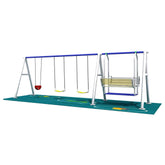 Garden Fun 5 Swings Metal Playset For Kids & Adults