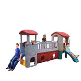 Mega Double Slider PlayHouse with Twin Towers