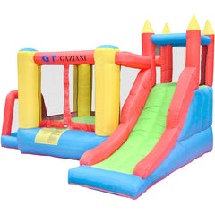 Megastar Inflatable Bouncy Mansion with Multi activities play area including basketball hoop , Ball pit , climb ,slide& Hide. - MGA STAR MARKETING