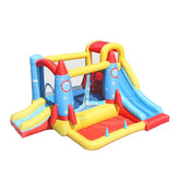 Megastar Inflatable Space Base Rocket Bounce House Jumping Castle Kids Bounce Long Slider with Air Blower for Kids Party - MEGA STAR MARKETING