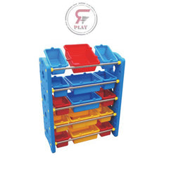 Multipurpose Shelf Organiser With Storage Bins For Toys & Books for Kids - MGA STAR MARKETING