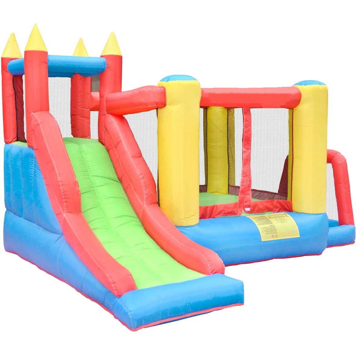 Megastar Inflatable Bouncy Mansion with Multi activities play area including basketball hoop , Ball pit , climb ,slide& Hide. - MGA STAR MARKETING