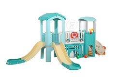 Sky Blue Multislider Rock climber Tunnel Playground