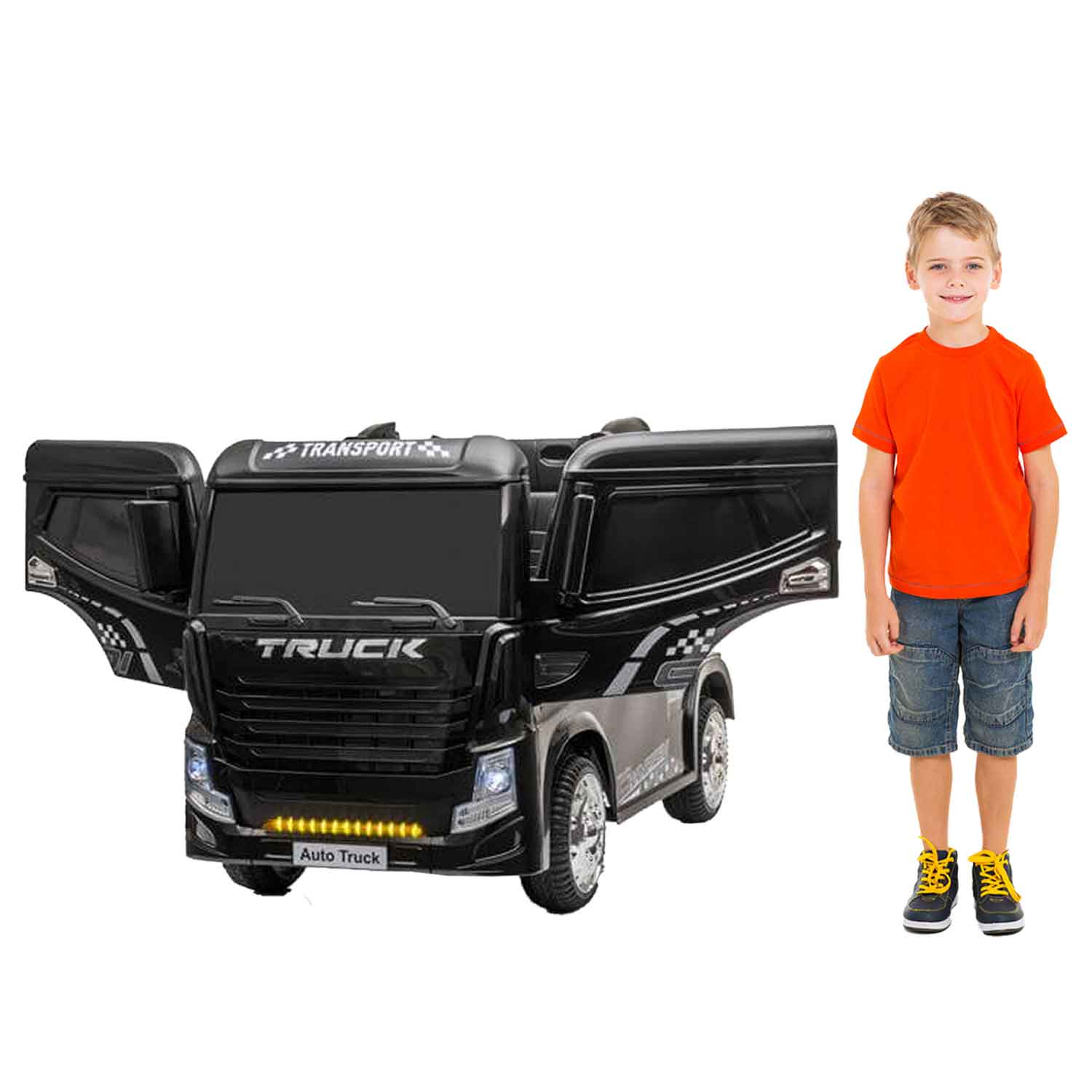Megastar Kids Electric Ride-on Trailer Van Battery Powered 12V