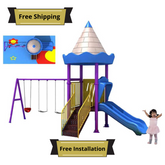 Mega Sports power Swing And Slide metal playset