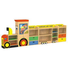 Monorail Storage and bookshelf wooden organiser