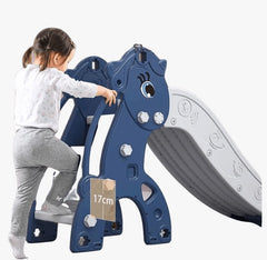 Megastar Pony Foldable slide with Ball pool & Basketball Hoop-Blue