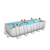 Bestway Power Steel Rectangular Pool AGP With Sand Filter pump- 6.40 X 2.74 X 1.32 M