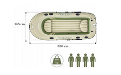 Hydro-Force Voyager Raft Set For 4 Persons 11'6" x 57"-Green
