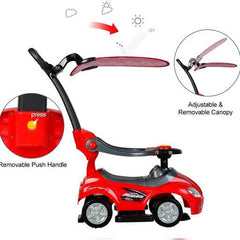 My Little Coupe 3 in 1 Push car with Canopy Shade