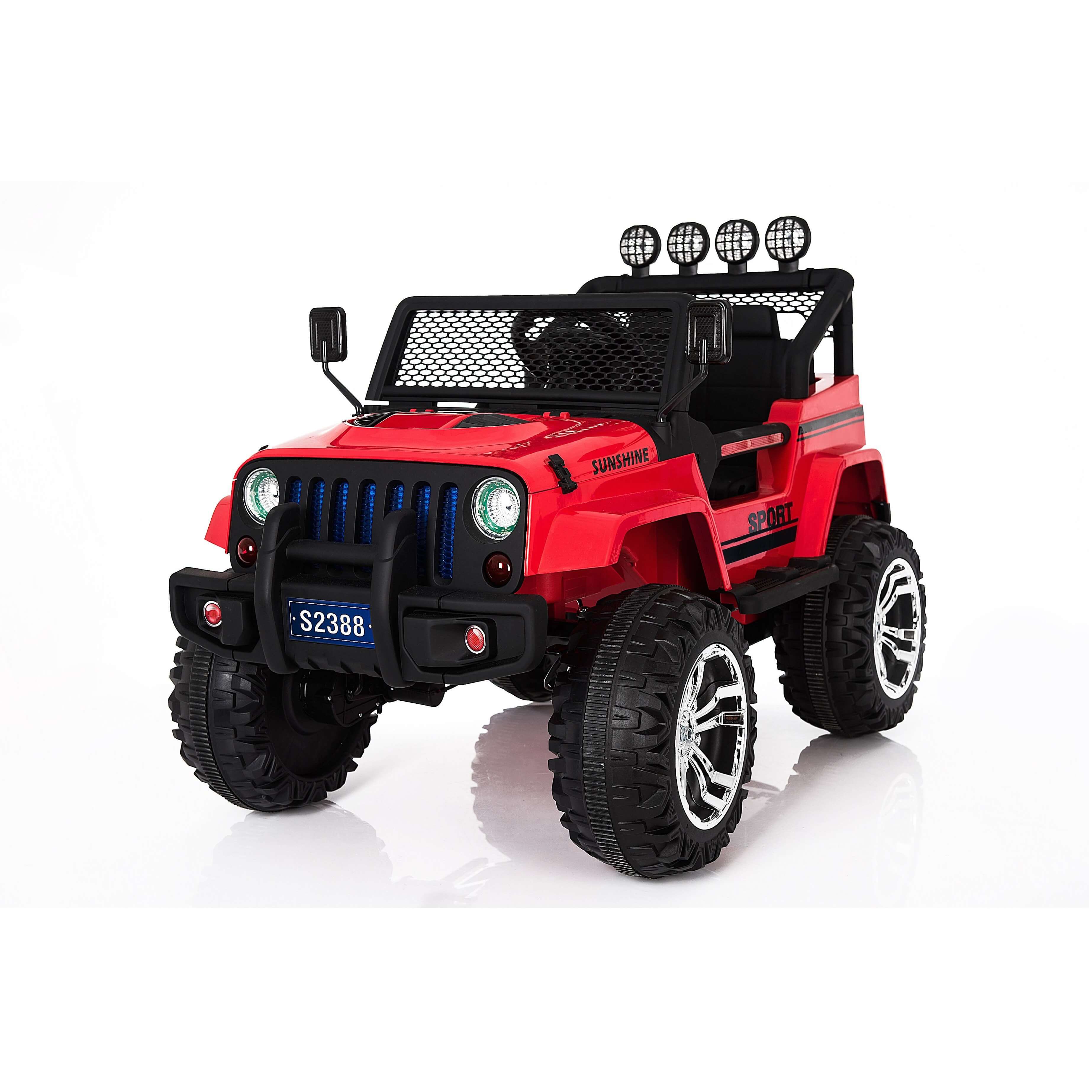 Red Ride on SUV Wrangler Style 2-Seats Jeep For kids 12V