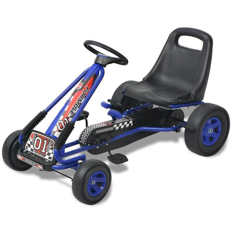 Blue Play Kart 4 Wheel Pedal For Kids - rafplay