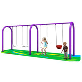 Metal Playset Spring 4 Swing Set For Kids