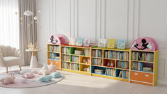 Mickey Minnie Muti purpose Wooden books and toys organiser for kids