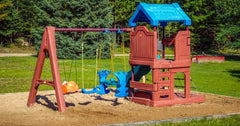Kids Adventurous Slide And Swings Set