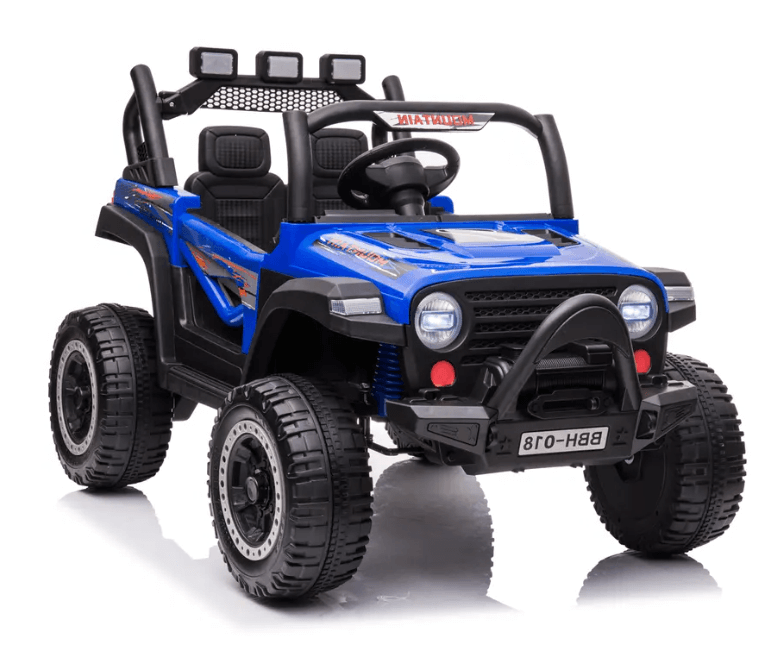 Megastar Ride on Willy's Jeep Car with Remote Control-blue