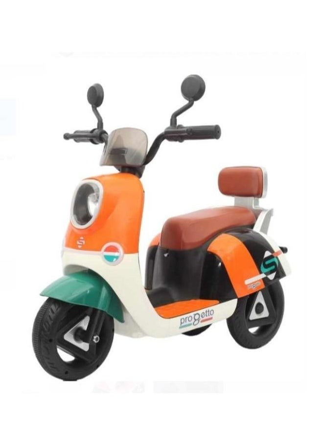 Megawheels Vespa Progetto Kids Electric Motorcycle 6V 7AH Battery