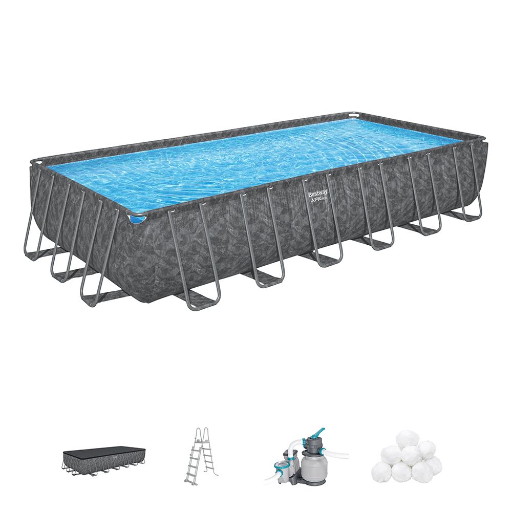 Bestway APX365 Winterproof Frame Pool Complete Set with Sand Filter System 732 x 366