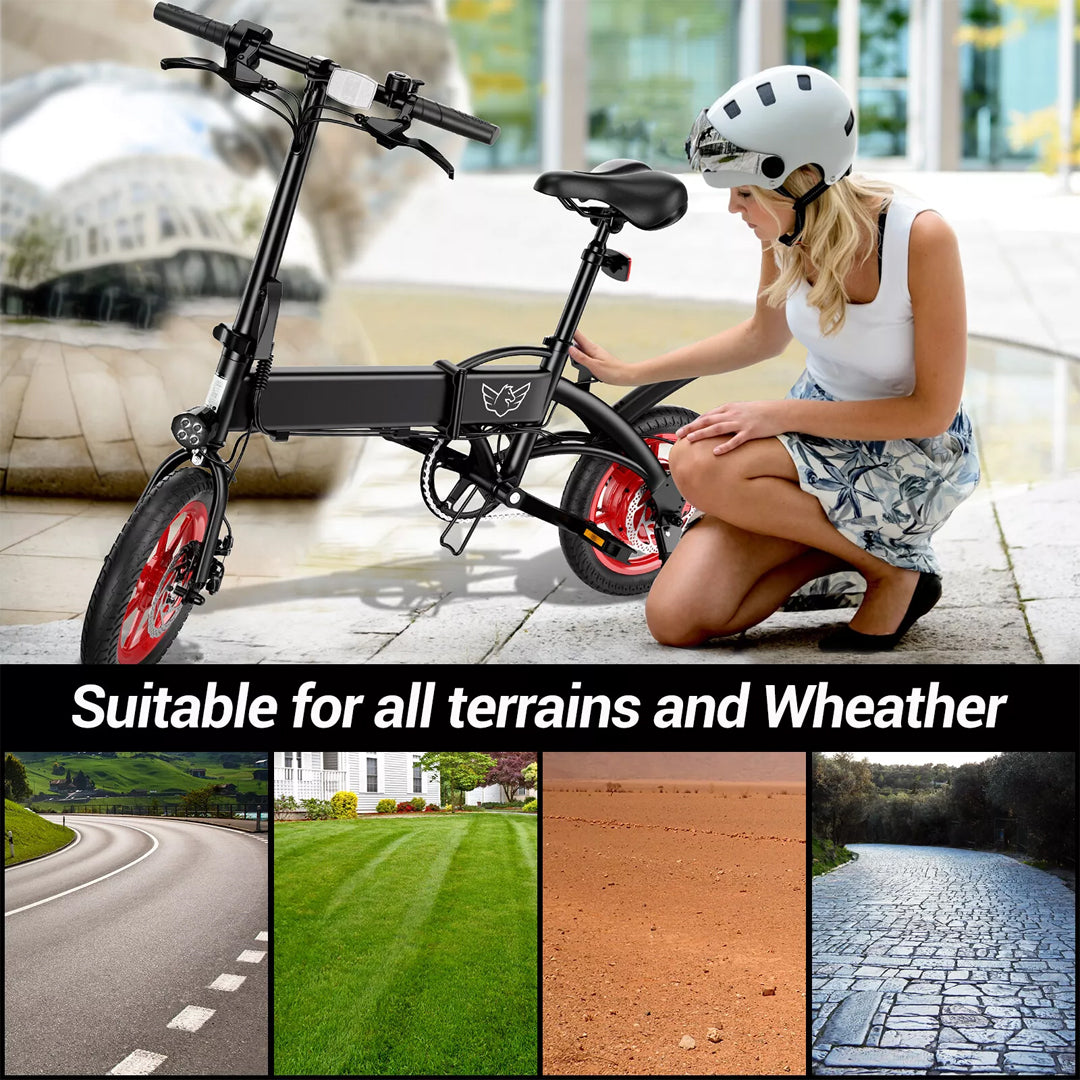 Megawheels Windstorm Carbon Alloy Foldable Ebike 36 V