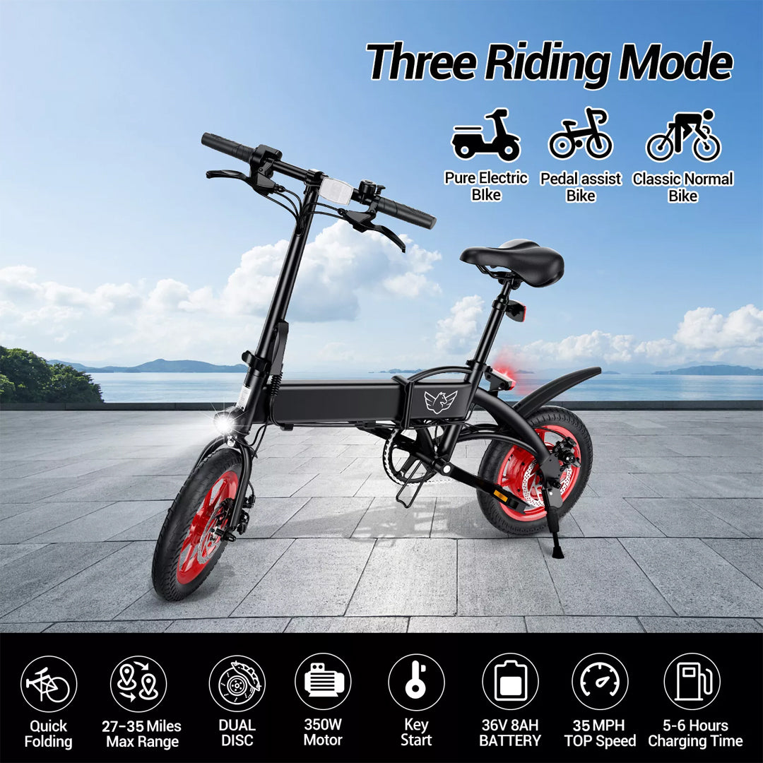 Megawheels Windstorm Carbon Alloy Foldable Ebike 36 V