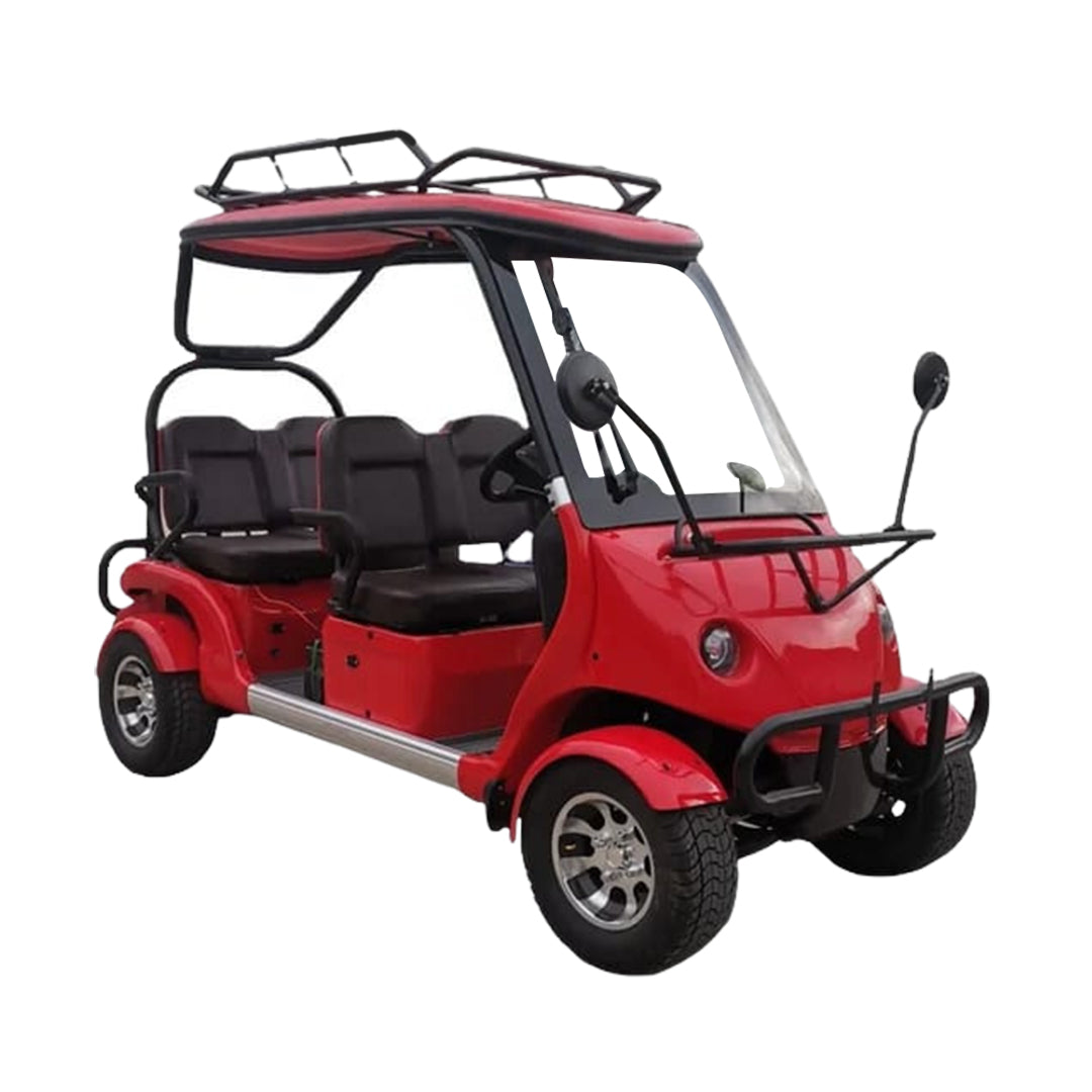 Megawheels Electric Golf Cart Evolution Buggy 4 Seater-Red