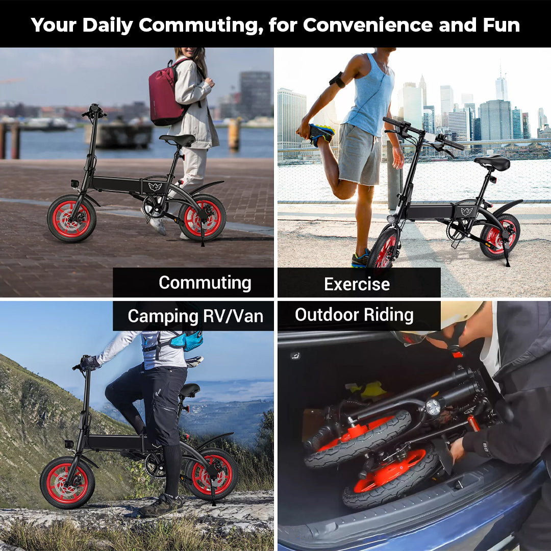 Megawheels Windstorm Carbon Alloy Foldable Ebike 36 V