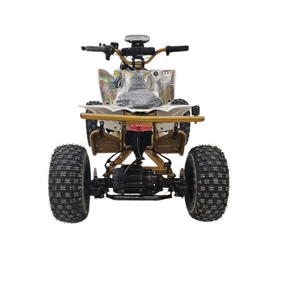 Back View of kids 36v Electric ATV Quad Bike -gold