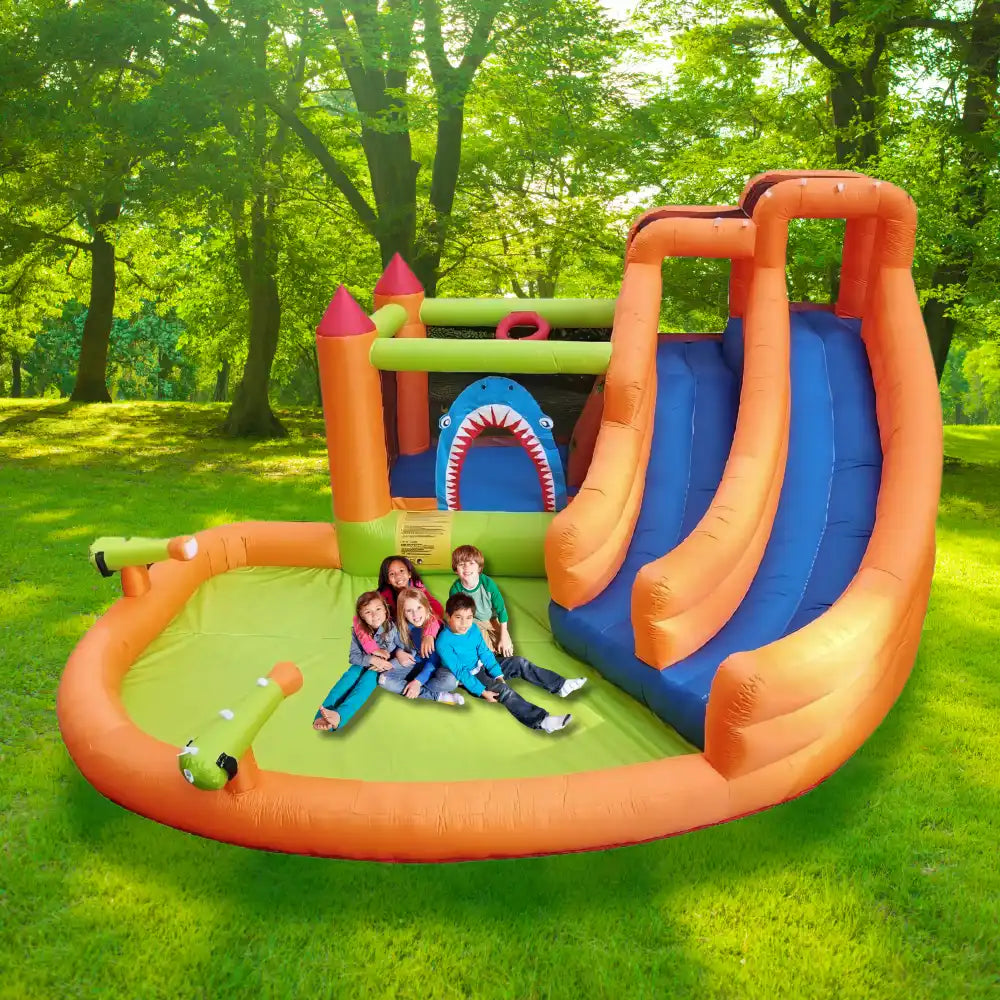 Kids Enjoy Inflatable Double Slide Splash Castle