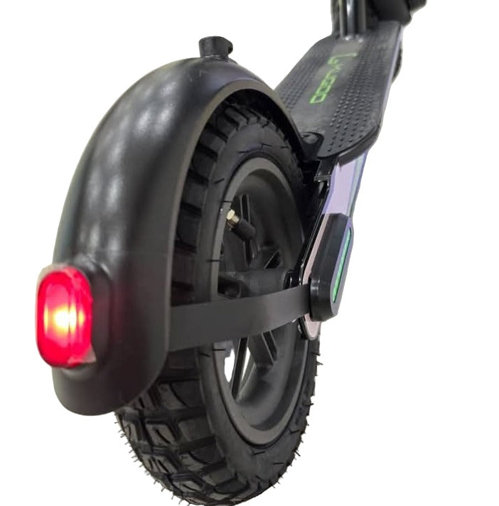 Kugoo Pro 4 Foldable Electric Scooter wheel with a red light