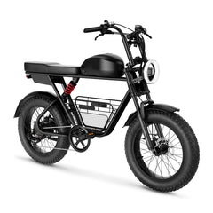 Megawheels Gliido All-Terrain Electric Bike for Adults 20 Inch Fat Tire Motorcycle With 48V 21AH Battery and Cargo Basket, Hydraulic Disc Brake