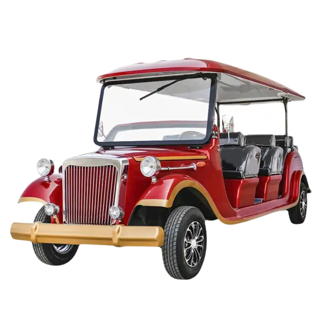 Classic Vintage Crusader electric Golf cart Luxury 8 seater-Red