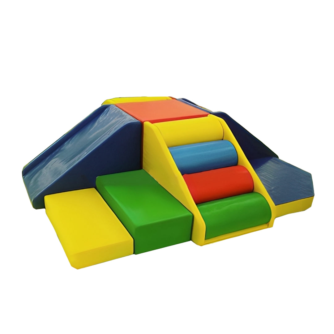 Megastar Soft Play Zone Multi Pyramids Fun Area With Slide, Roll & Climbing Activities
