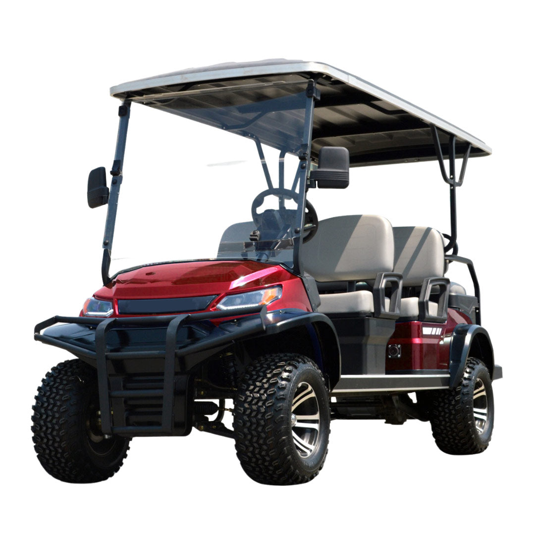 Megawheels LVT Terrain 4+2 seater off road electric Golf cart Buggy Red 