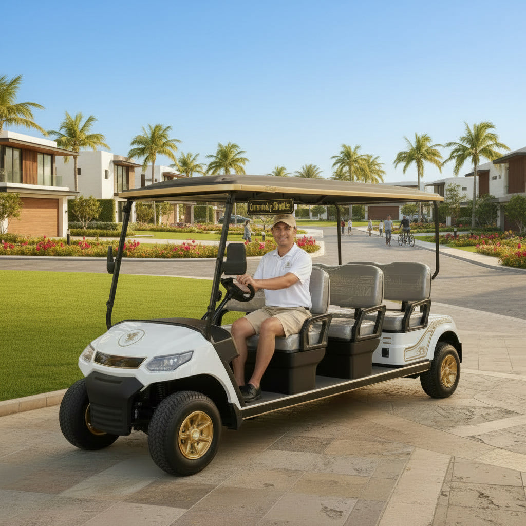 Megawheels Ecar LVT Electric Golf Cart Buggy 6 Seater