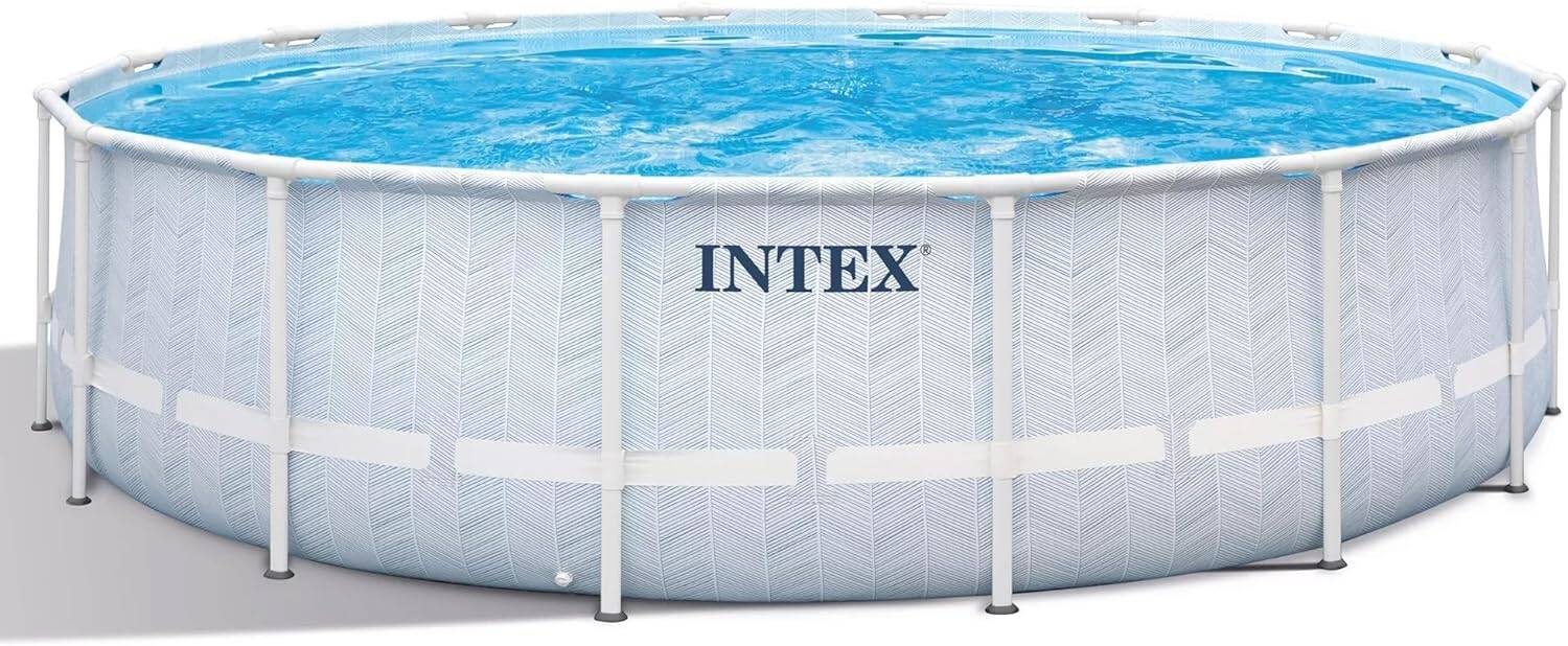 Intex 16' x 48" Prism Frame Chevron Premium Above Ground Pool Set