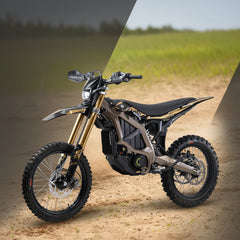 Pit Bike on a dirt path with a blurred background