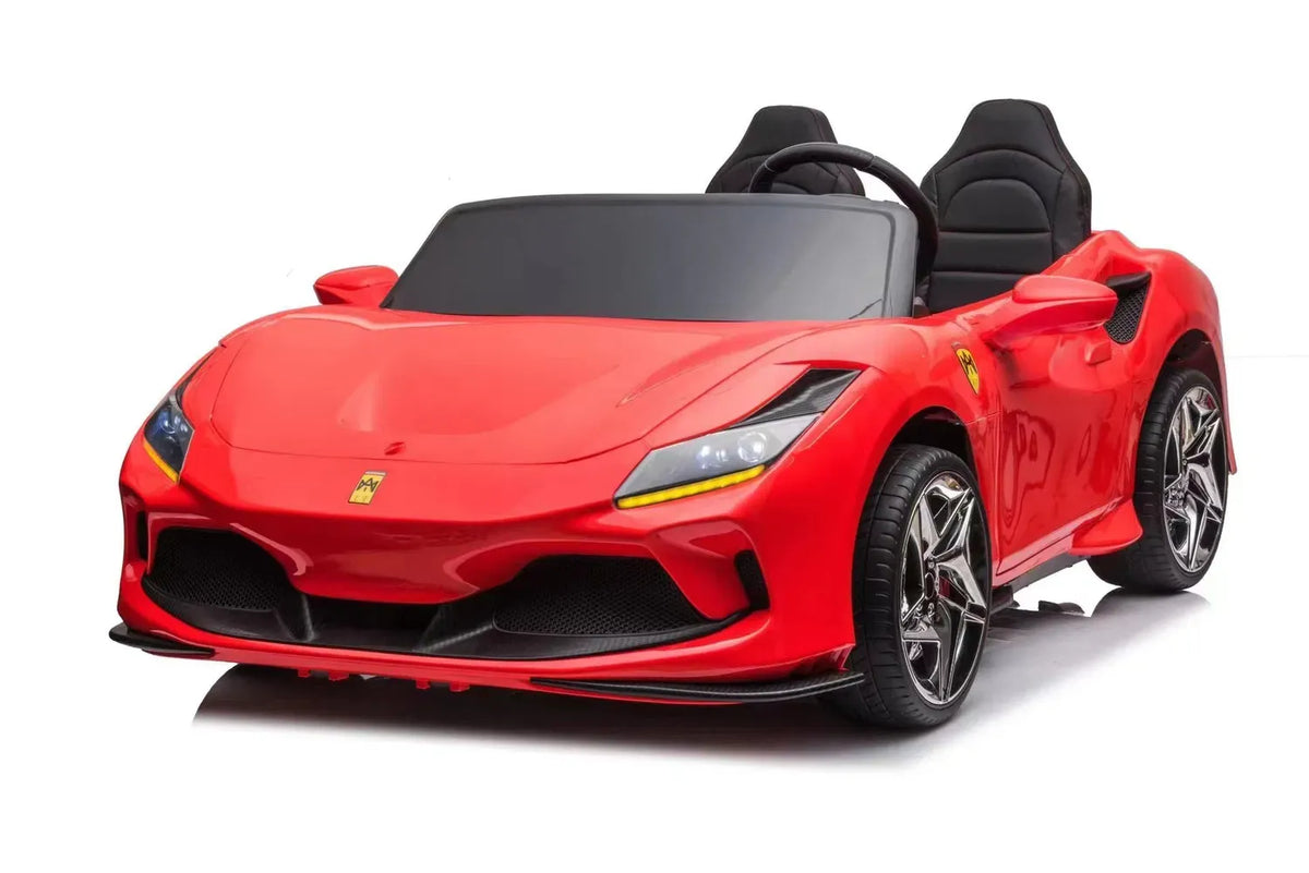 Megastar 24v xxl Ferrari Styled F8 Kids Electric Ride on Car-2 Seater-Double Open Doors Children Electric Car