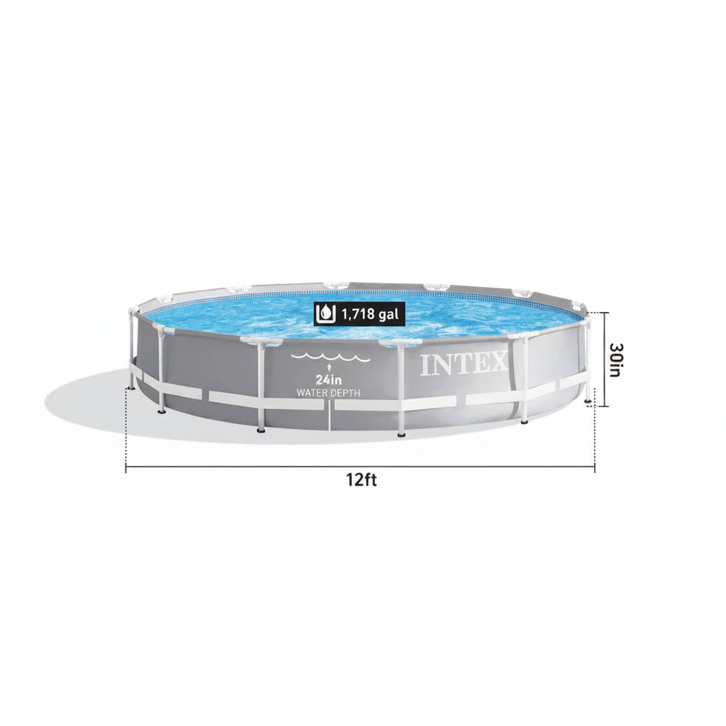 Intex Prism Frame Round Pool Dimenstion 