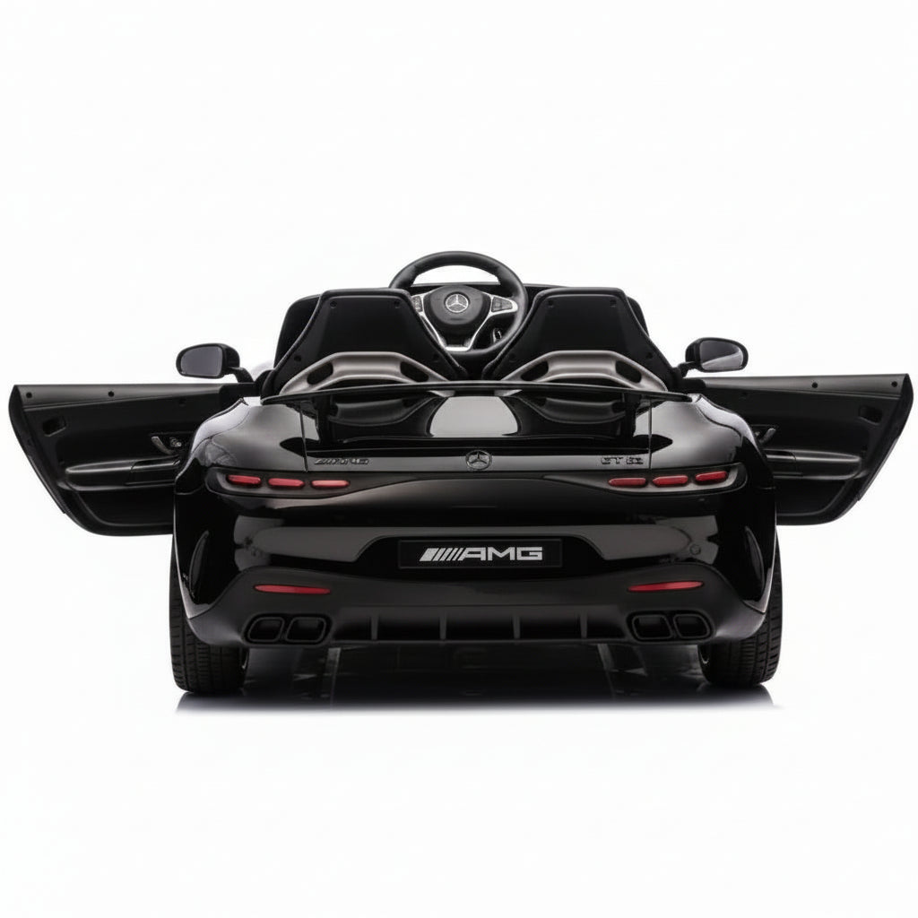 Back view of Mercedes GT63 AMG 24V ride on car for kids