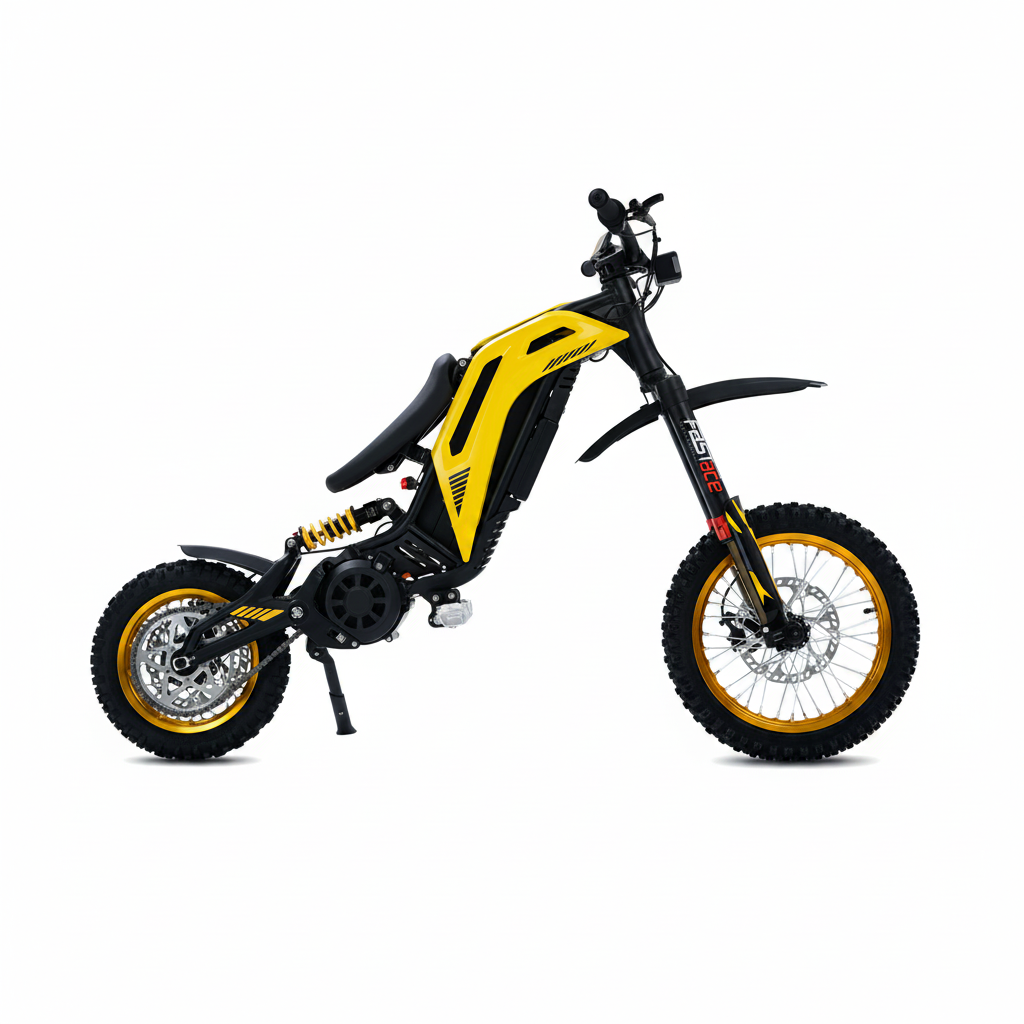 Yellow and black Viper S Off Road Electric Dirt Bike