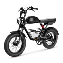 Megawheels Gliido All-Terrain Electric Bike for Adults 20 Inch Fat Tire Motorcycle With 48V 21AH Battery and Cargo Basket, Hydraulic Disc Brake