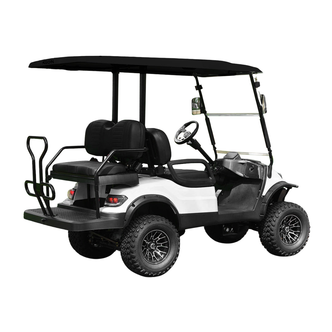 premium off road Golf Cart 4 Seater with lifted suspension in white color