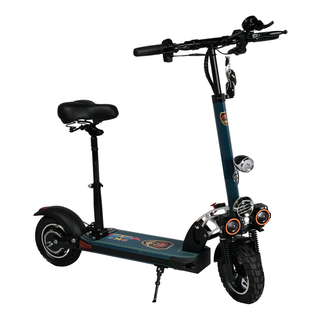 High Speed LED Flash Ten 2000 w Foldable Electric Scooter 48 V by Mega ...