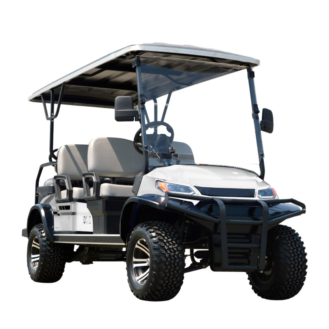 Megawheels LVT Terrain 4+2 seater off road electric Golf cart Buggy White