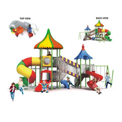 Megastar Carnival Gigantic Kids Playcentre Amusement Swing Slide Set - L1225 x w588 x h600 cms