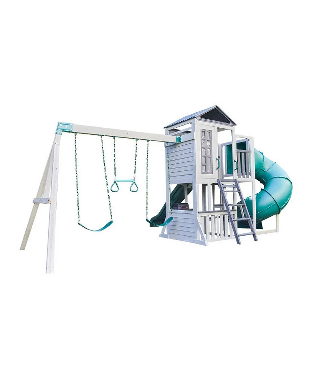 Kidkraft Wrangler Way Swing Set, Wooden Playhouse 