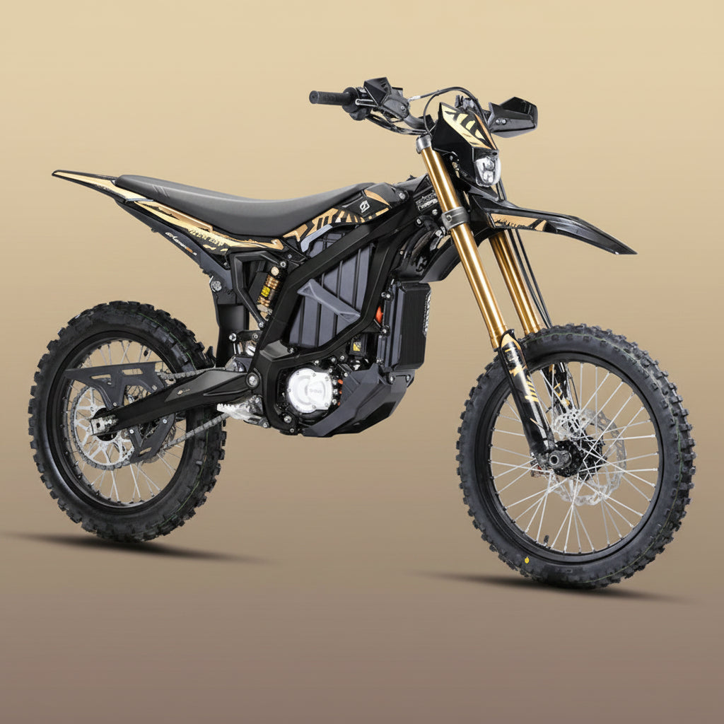 Stylish View of Cross Bike with desert brown frame and black tires