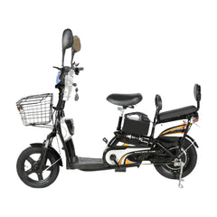 Megawheels Electrical Bike With Grocery Basket With Strong Battery Tyre Size 14 Black