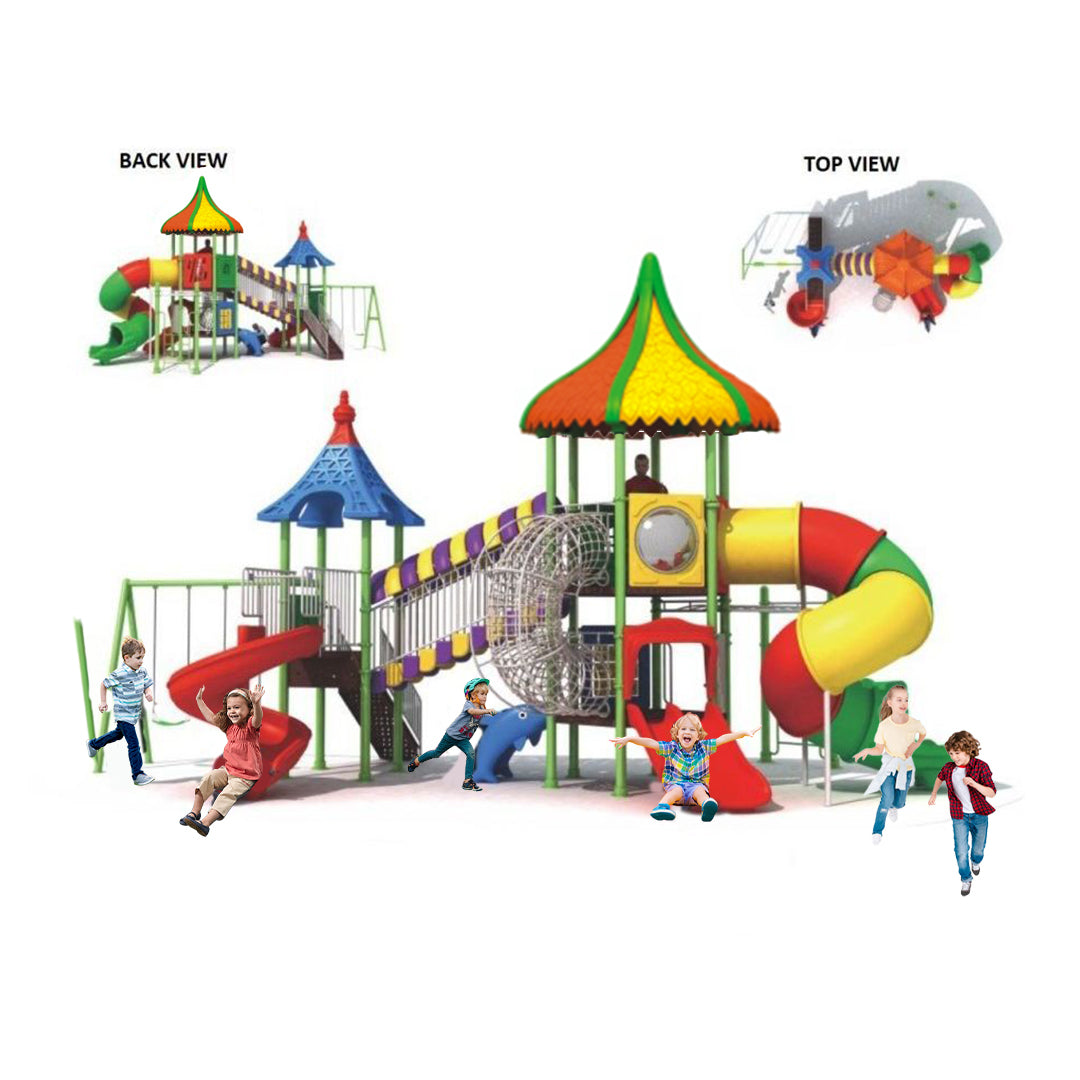Megastar Carnival Gigantic Kids Playcentre Amusement Swing Slide Set - L1225 x w588 x h600 cms